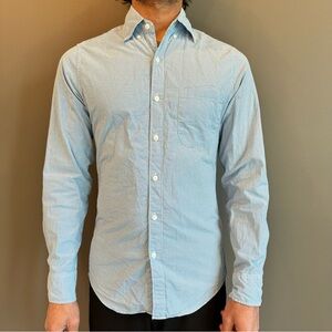 J Crew Men's Blue Checkered Shirt